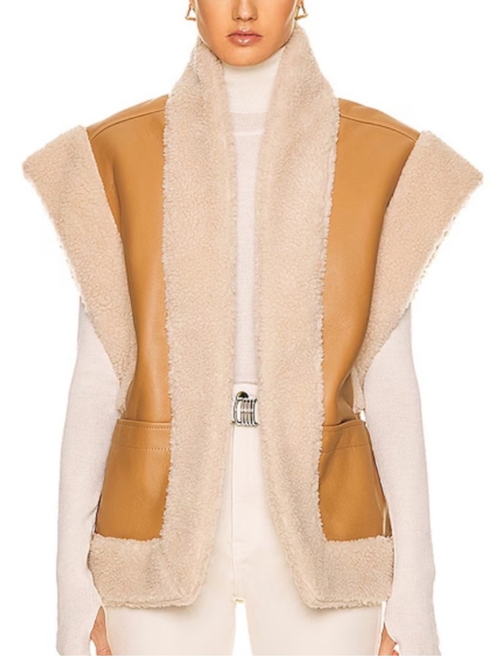 A.L.C. Pecan Sutton Faux Fur Vest